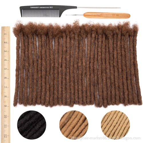 Wholesale 100% Real Human Hair Dreadlock Extensions vendors,Full Head Handmade 0.8cm-1.2cm Thickness Human Dreadlocks Extensions